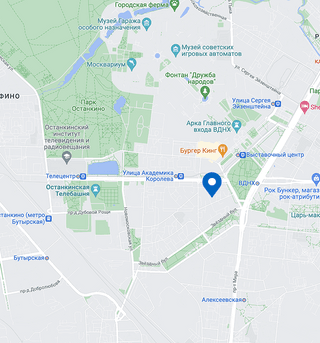 Метка на карте с местонахождением компании